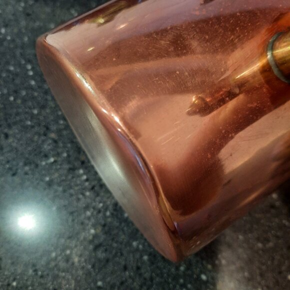 Vintage Solid Copper Pitcher, 7 1/2" Tall/4 1/2" Diameter - Picture 11 of 11
